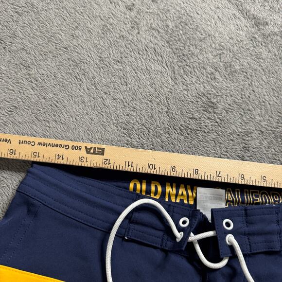 Old Navy California Board Shorts Swim Surf NWT Men's 28 Blue Striped 10" Inseam - Picture 6 of 8